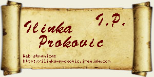 Ilinka Proković vizit kartica